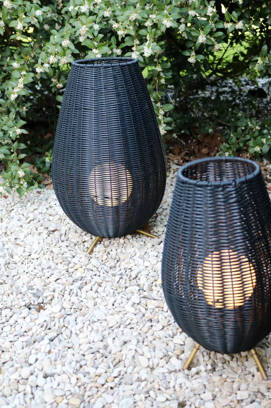 LED Akku Tischlampe dimmbar Schwarz IP44 50 cm 3000 K< Led Außenleuchten|Moderne Außenleuchten