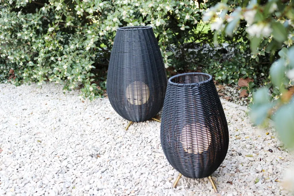 LED Akku Tischlampe dimmbar Schwarz IP44 50 cm 3000 K< Led Außenleuchten|Moderne Außenleuchten