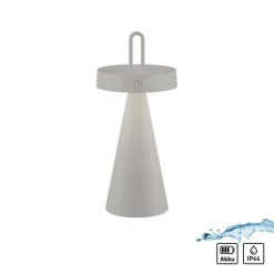 Just Light LED Akku Tischlampe Dimmer Touch IP44 28,9 cm Weiß< Led Lampen|Schlafzimmer Lampen