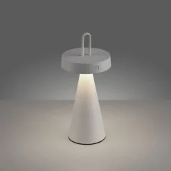 Just Light LED Akku Tischlampe Dimmer Touch IP44 28,9 cm Weiß< Led Lampen|Schlafzimmer Lampen