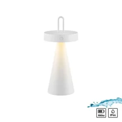 Led Lampen|Schlafzimmer Lampen*Just Light LED Akku Tischlampe Dimmer Touch IP44 2700 K 28,9 cm