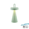 Led Lampen|Schlafzimmer Lampen*Just Light LED Akku Tischlampe Dimmer Touch Grün IP44 28,9 cm