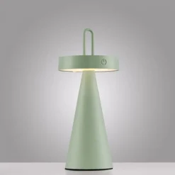 Led Lampen|Schlafzimmer Lampen*Just Light LED Akku Tischlampe Dimmer Touch Grün IP44 28,9 cm