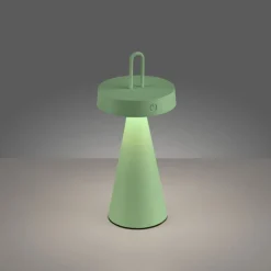 Led Lampen|Schlafzimmer Lampen*Just Light LED Akku Tischlampe Dimmer Touch Grün IP44 28,9 cm