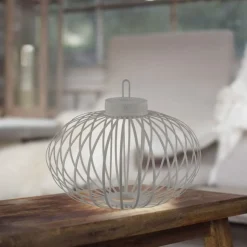 Just Light LED Akku Tischlampe IP44 Greige dimmbar Touch 2 W 37 cm< Schlafzimmer Lampen|Metall Lampen