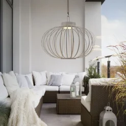 Just Light LED Akku Tischlampe IP44 Greige dimmbar Touch 2 W 37 cm< Schlafzimmer Lampen|Metall Lampen