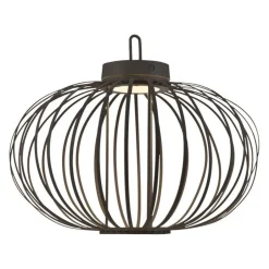 Schlafzimmer Lampen|Metall Lampen*Just Light LED Akku Tischlampe IP44 Schwarz dimmbar Touch 37 cm