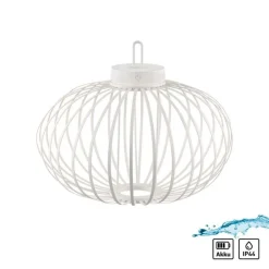 Just Light LED Akku Tischlampe IP44 Weiß dimmbar Touch 37 cm 2 W< Schlafzimmer Lampen|Metall Lampen