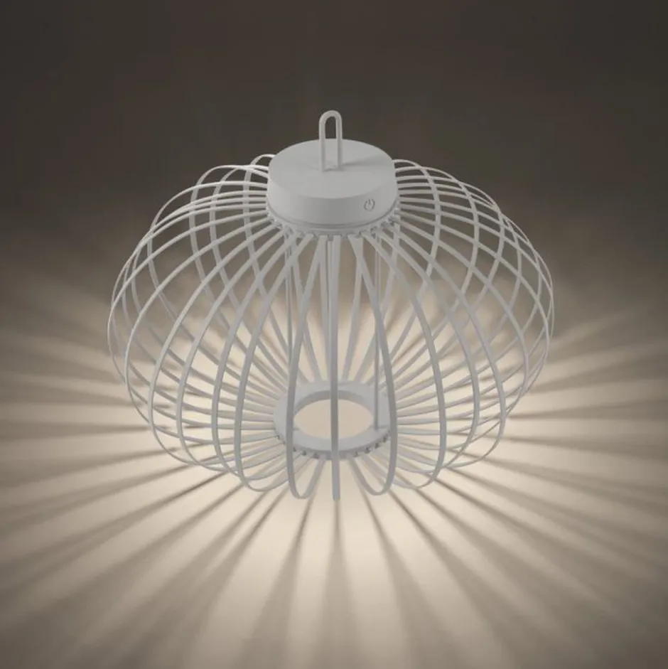 Just Light LED Akku Tischlampe IP44 Weiß dimmbar Touch 37 cm 2 W< Schlafzimmer Lampen|Metall Lampen