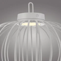 Just Light LED Akku Tischlampe IP44 Weiß dimmbar Touch 37 cm 2 W< Schlafzimmer Lampen|Metall Lampen