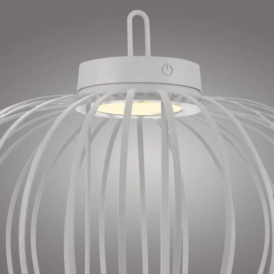 Just Light LED Akku Tischlampe IP44 Weiß dimmbar Touch 37 cm 2 W< Schlafzimmer Lampen|Metall Lampen