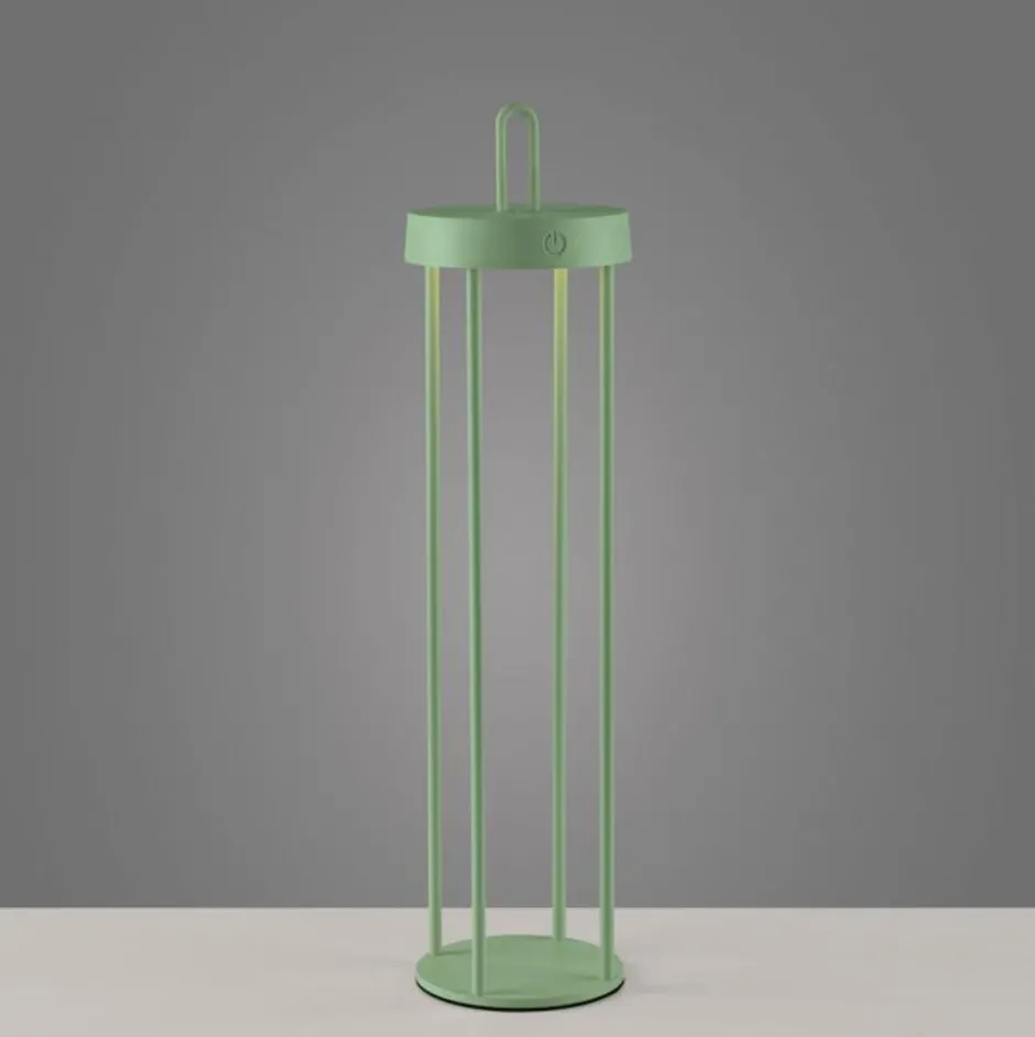 Just Light LED Akku Tischlampe Metall dimmbar IP44 2700 K Grün< Led Lampen|Schlafzimmer Lampen