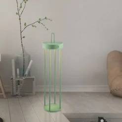 Just Light LED Akku Tischlampe Metall dimmbar IP44 2700 K Grün< Led Lampen|Schlafzimmer Lampen