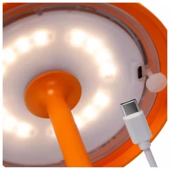 Led Außenleuchten|Moderne Außenleuchten* LED Akku Tischlampe Orange 32 cm 3000 K IP54 7h dimmbar