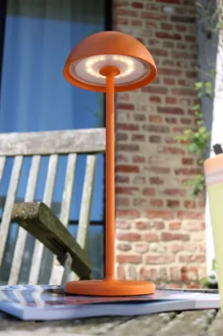 Led Außenleuchten|Moderne Außenleuchten* LED Akku Tischlampe Orange 32 cm 3000 K IP54 7h dimmbar
