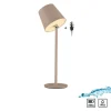 Just Light LED Akku Tischlampe Sandfarben dimmbar Touch 37 cm 2 W< Schlafzimmer Lampen|Metall Lampen