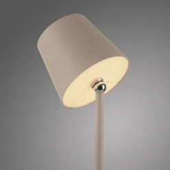 Just Light LED Akku Tischlampe Sandfarben dimmbar Touch 37 cm 2 W< Schlafzimmer Lampen|Metall Lampen