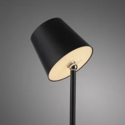 Schlafzimmer Lampen|Metall Lampen*Just Light LED Akku Tischlampe Schwarz dimmbar Touch 37 cm 320 lm