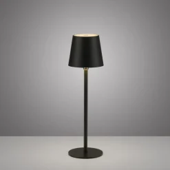 Schlafzimmer Lampen|Metall Lampen*Just Light LED Akku Tischlampe Schwarz dimmbar Touch 37 cm 320 lm