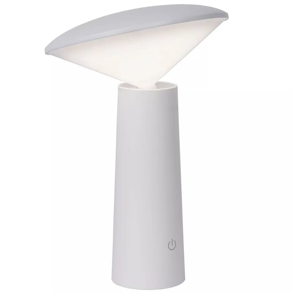 LED Akku Tischlampe Weiß 21,3 cm IP44 5h dimmbar< Led Außenleuchten|Moderne Außenleuchten