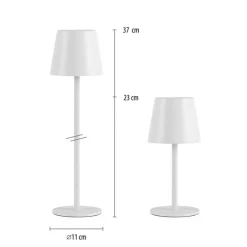 Schlafzimmer Lampen|Metall Lampen*Just Light LED Akku Tischlampe Weiß dimmbar Touch 37 cm 320 lm 2 W