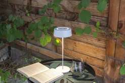 Metall Lampen|Led Außenleuchten*Eco-Light LED Akku Tischlampe Weiß Touch Dimmer USB IP54 3000 K