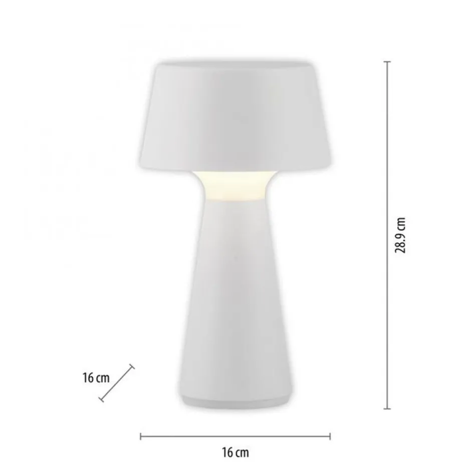 Just Light LED Akku Tischleuchte dimmbar Touch IP54 Weiß 28,9 cm< Led Lampen|Schlafzimmer Lampen