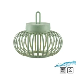 Just Light LED Akku Tischleuchte Dimmer Touch 22 cm IP44 2 W Grün< Schlafzimmer Lampen|Metall Lampen