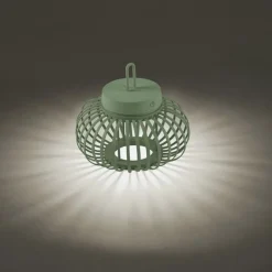 Just Light LED Akku Tischleuchte Dimmer Touch 22 cm IP44 2 W Grün< Schlafzimmer Lampen|Metall Lampen