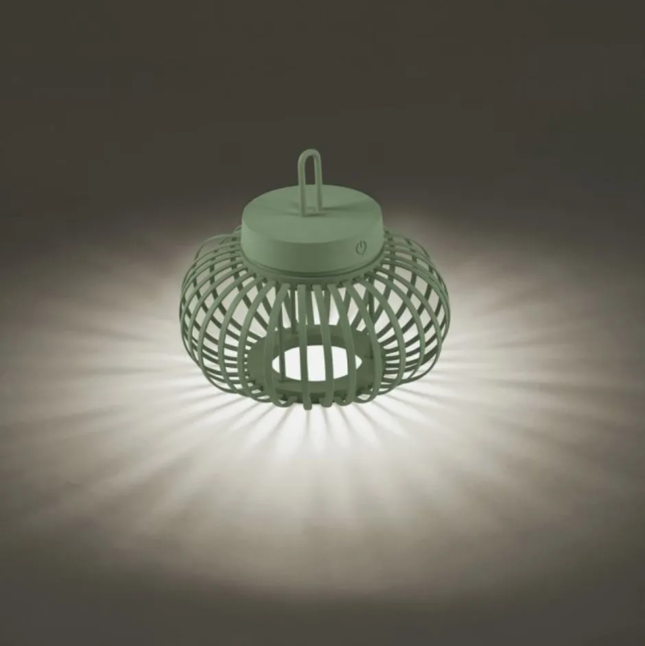 Just Light LED Akku Tischleuchte Dimmer Touch 22 cm IP44 2 W Grün< Schlafzimmer Lampen|Metall Lampen