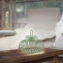 Just Light LED Akku Tischleuchte Dimmer Touch 22 cm IP44 2 W Grün< Schlafzimmer Lampen|Metall Lampen