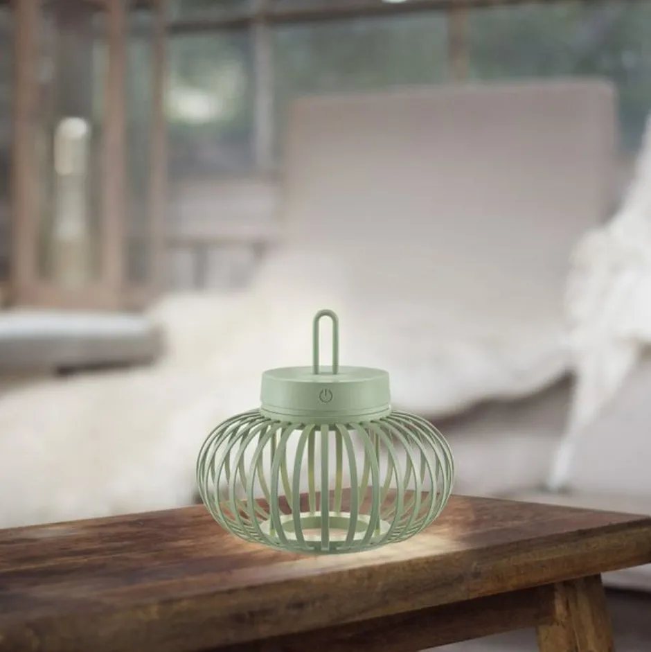 Just Light LED Akku Tischleuchte Dimmer Touch 22 cm IP44 2 W Grün< Schlafzimmer Lampen|Metall Lampen