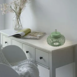 Just Light LED Akku Tischleuchte Dimmer Touch 22 cm IP44 2 W Grün< Schlafzimmer Lampen|Metall Lampen