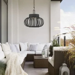 Just Light LED Akku Tischleuchte dimmbar 22 cm IP44 2 W Schwarz< Schlafzimmer Lampen|Metall Lampen