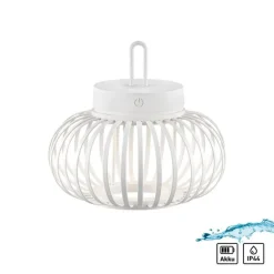 Just Light LED Akku Tischleuchte Dimmer Touch 22 cm IP44 2 W Weiß< Led Lampen|Schlafzimmer Lampen