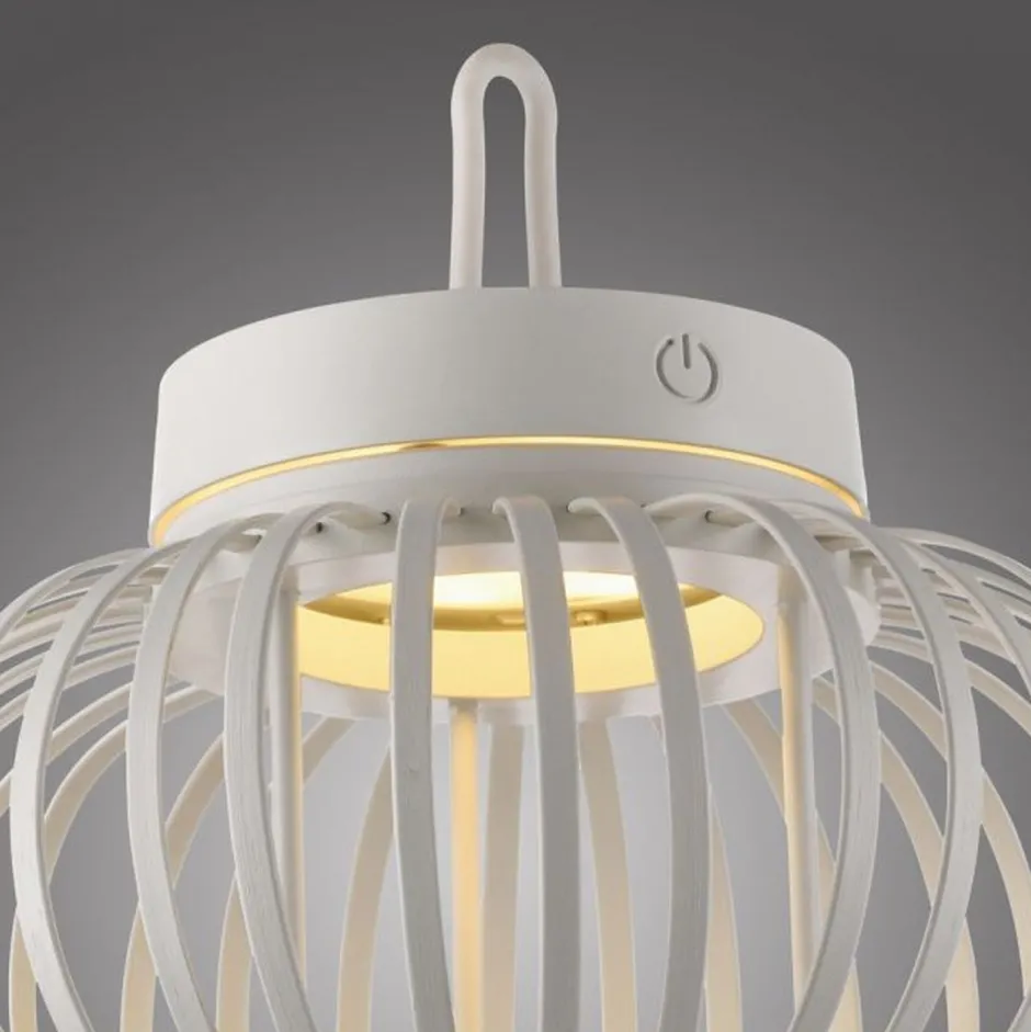 Just Light LED Akku Tischleuchte Dimmer Touch 22 cm IP44 2 W Weiß< Led Lampen|Schlafzimmer Lampen