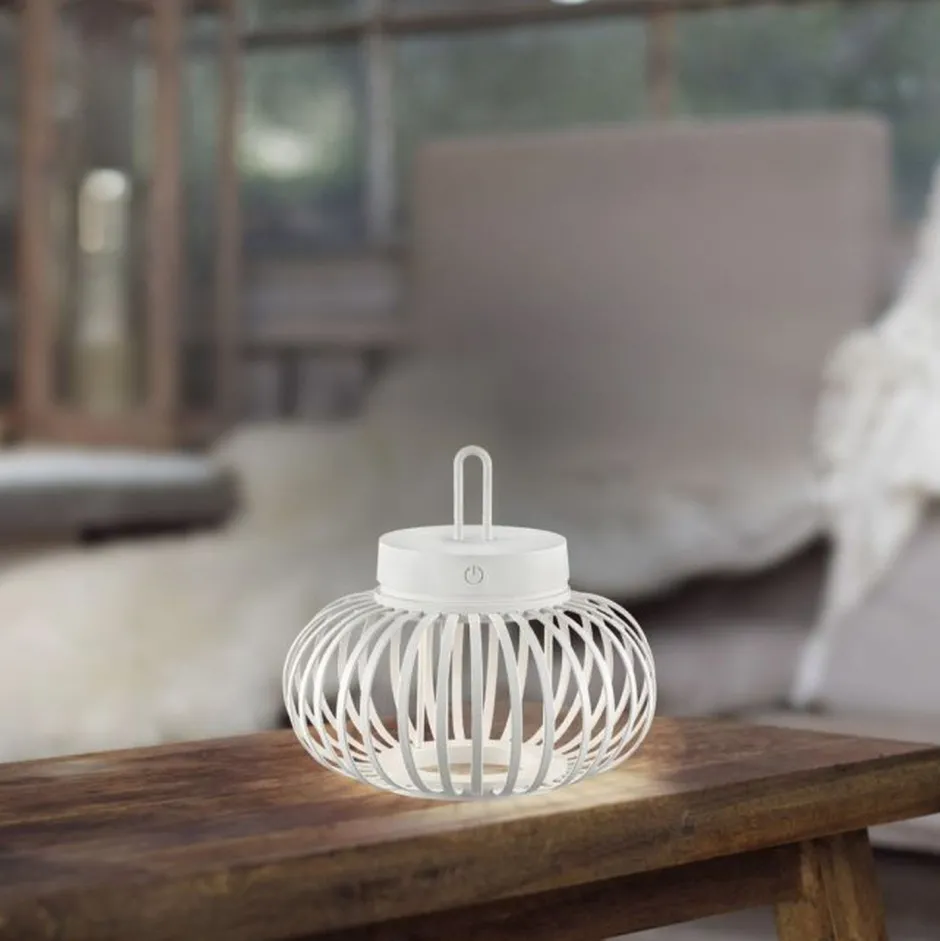 Just Light LED Akku Tischleuchte Dimmer Touch 22 cm IP44 2 W Weiß< Led Lampen|Schlafzimmer Lampen