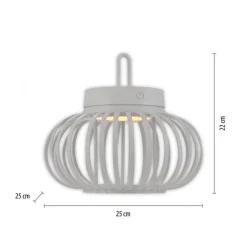 Just Light LED Akku Tischleuchte Dimmer Touch 22 cm IP44 2 W Weiß< Led Lampen|Schlafzimmer Lampen