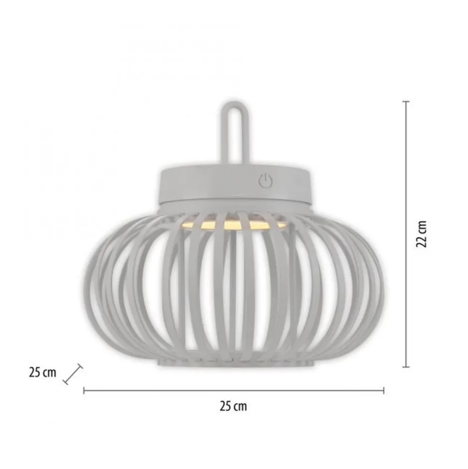Just Light LED Akku Tischleuchte Dimmer Touch 22 cm IP44 2 W Weiß< Led Lampen|Schlafzimmer Lampen