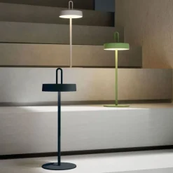 Schlafzimmer Lampen|Tischlampen*Just Light LED Akku Tischleuchte Greige Dimmer Touch IP44 47,2 cm