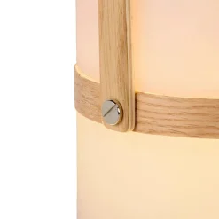 Led Außenleuchten|Moderne Außenleuchten* LED Akku Tischleuchte Holz Weiß 3000 K IP44 26,5 cm