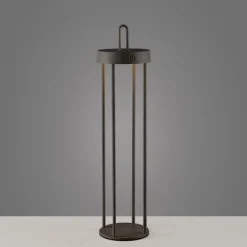 Just Light LED Akku Tischleuchte Metall dimmbar IP44 2 W Schwarz< Led Lampen|Schlafzimmer Lampen