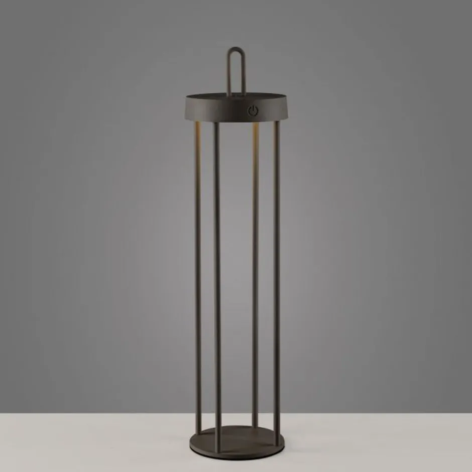 Just Light LED Akku Tischleuchte Metall dimmbar IP44 2 W Schwarz< Led Lampen|Schlafzimmer Lampen