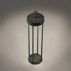 Just Light LED Akku Tischleuchte Metall dimmbar IP44 2 W Schwarz< Led Lampen|Schlafzimmer Lampen