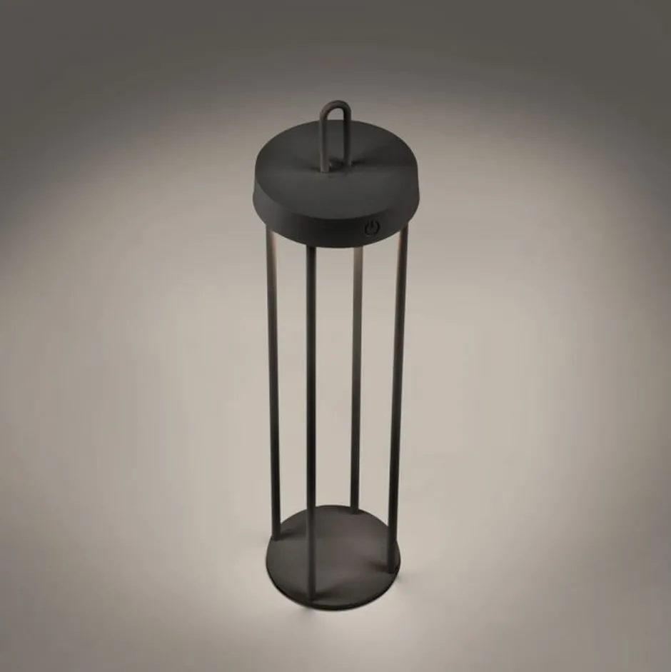 Just Light LED Akku Tischleuchte Metall dimmbar IP44 2 W Schwarz< Led Lampen|Schlafzimmer Lampen