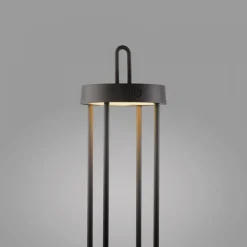 Just Light LED Akku Tischleuchte Metall dimmbar IP44 2 W Schwarz< Led Lampen|Schlafzimmer Lampen