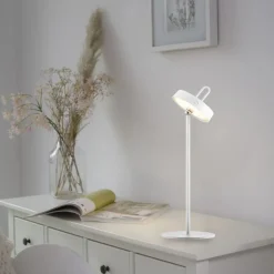 Schlafzimmer Lampen|Tischlampen*Just Light LED Akku Tischleuchte Weiß Dimmer Touch IP44 47,2 cm