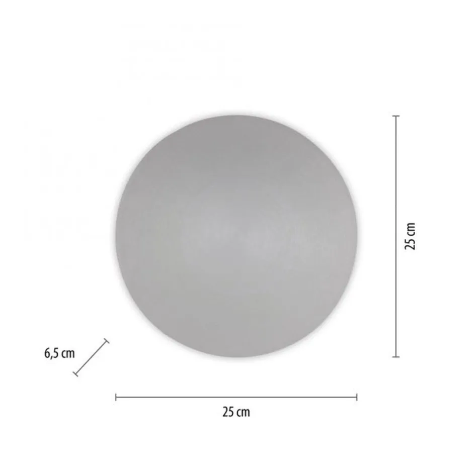 Flurlampen|Wohnzimmerlampen*Paul Neuhaus LED Akku Wandlampe Grau Ø25 cm dimmbar Fernbedienung