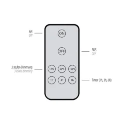 Paul Neuhaus LED Akku Wandlampe in Silber dimmbar mit Fernbedienung< Flurlampen|Wohnzimmerlampen