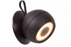 Kugellampen|Led Außenleuchten* LED Akku Wandspot flexibel Schwarz H:11 cm IP54 3000 K